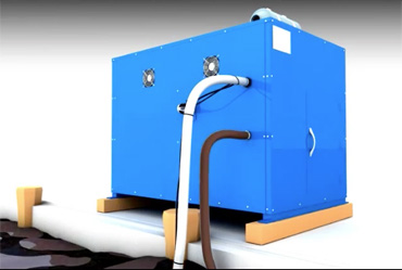 水質浄化システム イオナイザー“KRIA”水質浄化装置クリアBO （ブルーオーシャン、Blue Ocean、KRIA、GW、グレートウッド）の設置イメージ