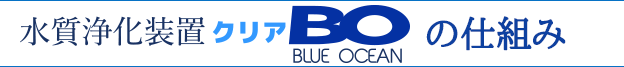 水質浄化装置クリアBO (ブルーオーシャン、Blue Ocean、KRIA、GW、グレートウッド)の仕組み